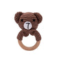 Wooden Animal Crochet Rattle