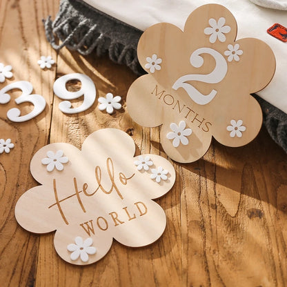 Wooden Baby Milestone Cards