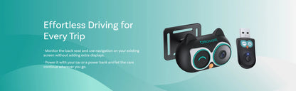 👀✨ SafeSight™ 150° Smart Baby Car Monitor