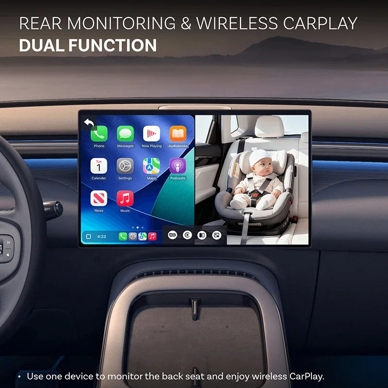 👀✨ SafeSight™ 150° Smart Baby Car Monitor