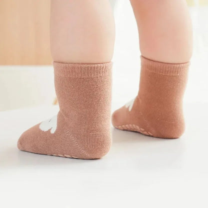 Cartoon Fox & Bear Non-Slip Sock Set