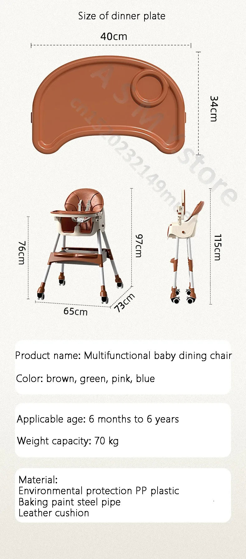 Foldable Baby Dining Chair