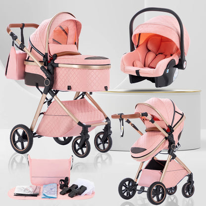 LuxeNest  3-in-1  Baby Strolle