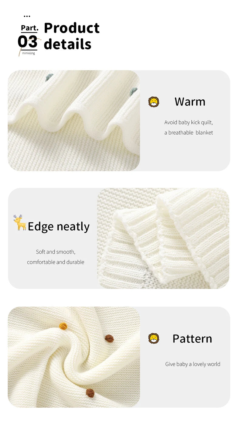 Knit Baby Blanket (90x70cm)